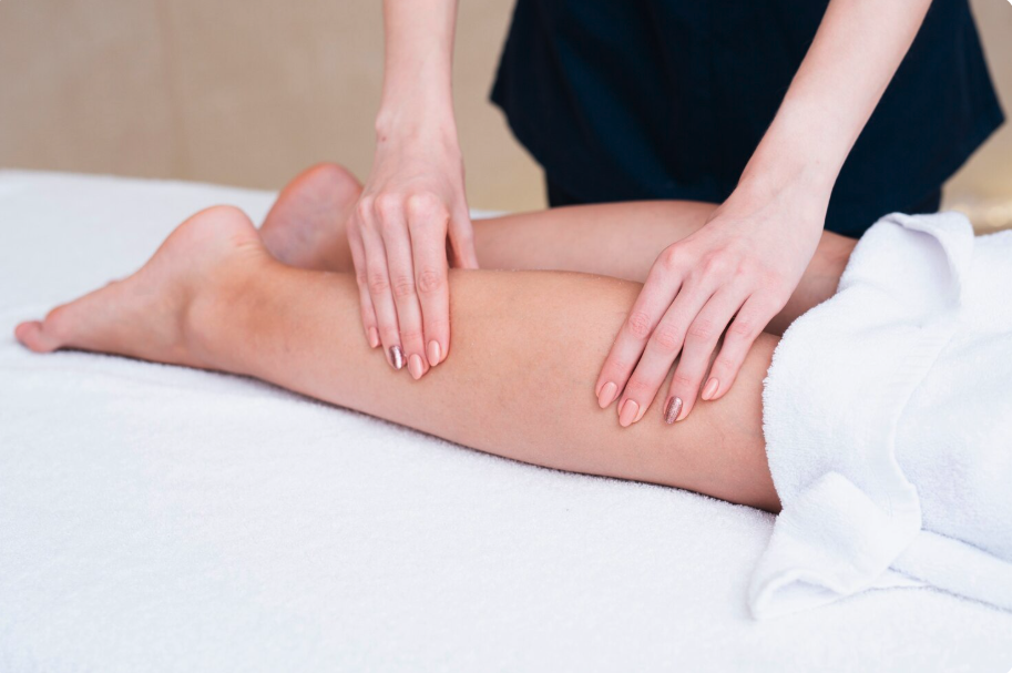 Laserontharing benen — behandeling in uitvoering